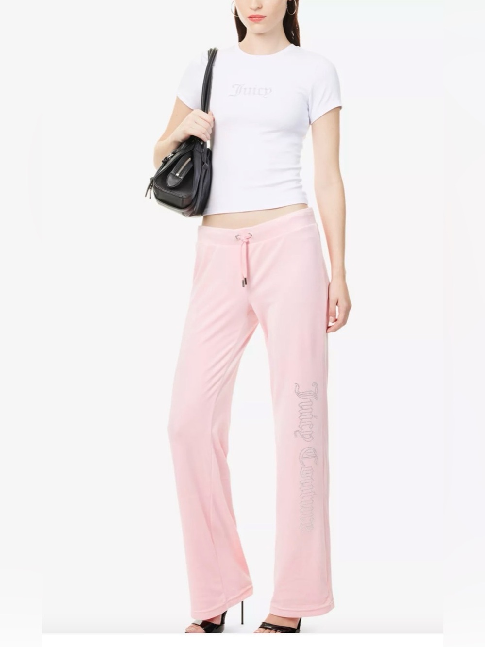 Juicy Couture Velvet Fleece Pants - Pink